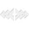 Ekena Millwork Zoe Architectural Grade PVC Ceiling Medallion, 22"W x 14 5/8"H x 3"ID x 6 3/4"C x 1"P, Two-Piece CMP22X14ZE2-03000 - alternate 3